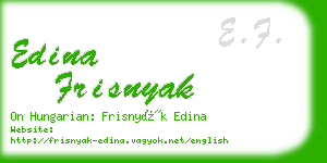 edina frisnyak business card